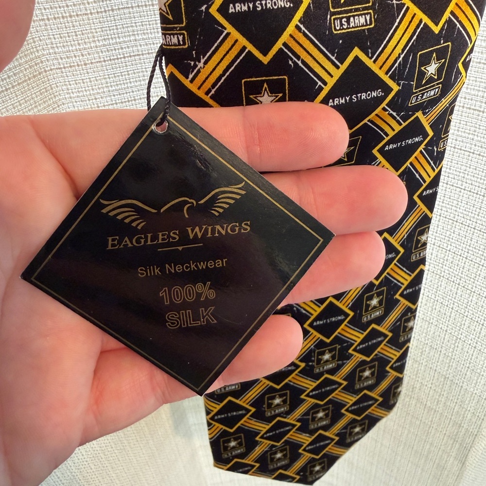 U.S. Army Black and Gold Patterned Necktie